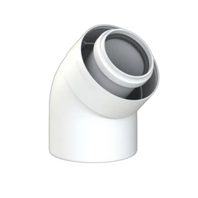 CoxDENS® Concentrische Rookgasbocht 45° 60/100 Connext X3 | CVketel.nl